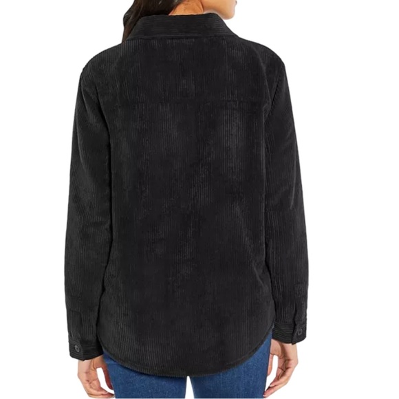 Three Dots Ladies Cord Shacket Black Color Size XL - Picture 2 of 4